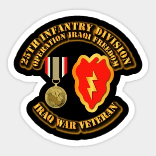 Iraq War Vet - 25th ID - Iraq Freedom w ICM Medal Sticker